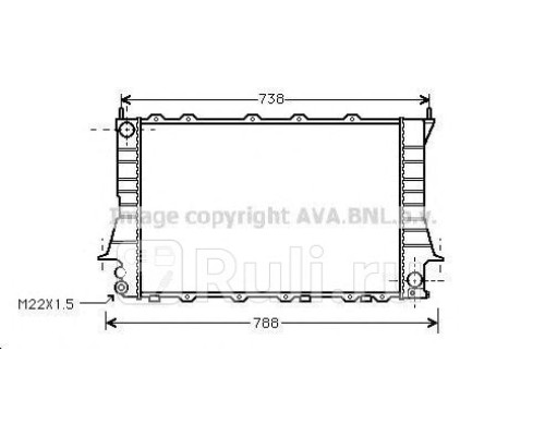 AIA2083 - Радиатор охлаждения (AVA) Audi 100 C4 (1990-1994)