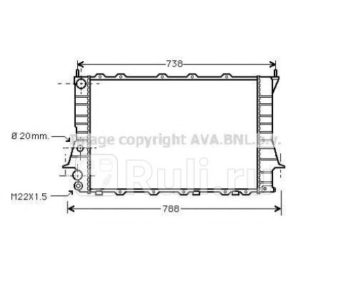AIA2077 - Радиатор охлаждения (AVA) Audi 100 C4 (1990-1994)
