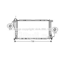 BW2234 - Радиатор охлаждения (AVA) BMW E39 (1995-2004)