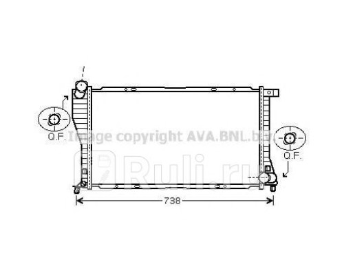 BW2234 - Радиатор охлаждения (AVA) BMW E39 (1995-2004)
