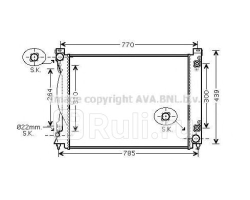 AI2231 - Радиатор охлаждения (AVA) Audi A6 C6 (2004-2008)