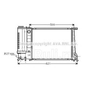 BW2101 - Радиатор охлаждения (AVA) BMW E30 (1982-1994)