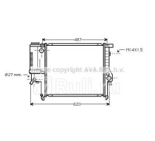 BW2124 - Радиатор охлаждения (AVA) BMW E30 (1982-1994)