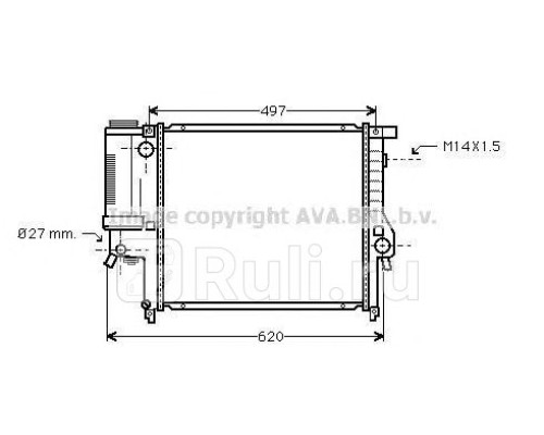 BW2124 - Радиатор охлаждения (AVA) BMW E30 (1982-1994)