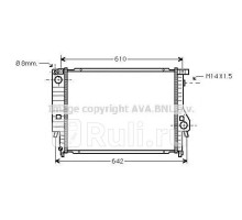 BW2047 - Радиатор охлаждения (AVA) BMW E30 (1982-1994)