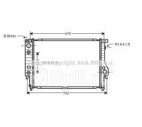 BW2092 - Радиатор охлаждения (AVA) BMW E34 (1988-1996)