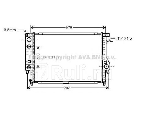 BW2092 - Радиатор охлаждения (AVA) BMW E34 (1988-1996)