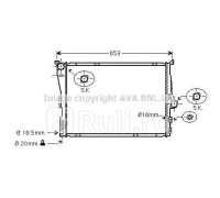 BW2343 - Радиатор охлаждения (AVA) BMW X3 E83 (2006-2010)