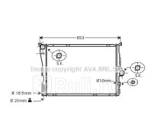 BW2343 - Радиатор охлаждения (AVA) BMW X3 E83 (2006-2010)