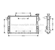CR2077 - Радиатор охлаждения (AVA) Chrysler Voyager 4 (2000-2008)