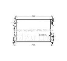 FT2359 - Радиатор охлаждения (AVA) Fiat Linea (2007-2020)