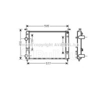 FT2370 - Радиатор охлаждения (AVA) Fiat Palio (1996-2004)