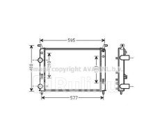 FT2370 - Радиатор охлаждения (AVA) Fiat Palio (1996-2004)