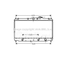 HD2017 - Радиатор охлаждения (AVA) Honda Accord 4 (1989-1994)