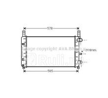 FD2117 - Радиатор охлаждения (AVA) Ford Fiesta 3 (1989-1996)