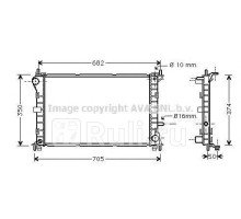 FD2379 - Радиатор охлаждения (AVA) Ford Focus 1 (1998-2001)