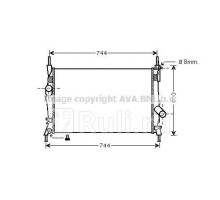 FD2403 - Радиатор охлаждения (AVA) Ford Transit 5 (2000-2006)