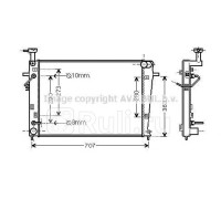 HY2211 - Радиатор охлаждения (AVA) Hyundai Tucson 1 (2004-2010)