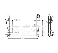 HY2247 - Радиатор охлаждения (AVA) Hyundai Tucson 1 (2004-2010)