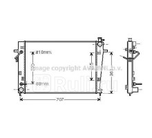 HY2247 - Радиатор охлаждения (AVA) Hyundai Tucson 1 (2004-2010)