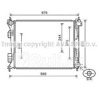 HY2270 - Радиатор охлаждения (AVA) Hyundai Solaris 1 (2010-2014)