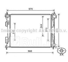 HY2270 - Радиатор охлаждения (AVA) Hyundai Solaris 1 (2010-2014)