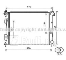 HY2274 - Радиатор охлаждения (AVA) Kia Rio 3 (2011-2015)