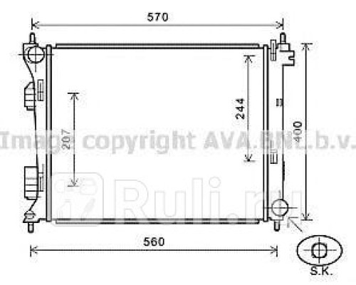HY2274 - Радиатор охлаждения (AVA) Kia Rio 3 (2011-2015)
