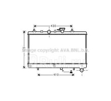 KA2054 - Радиатор охлаждения (AVA) Kia Rio 1 (1999-2005)