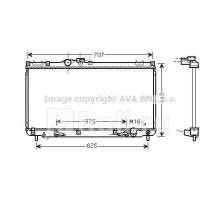 TO2322 - Радиатор охлаждения (AVA) Lexus IS 200 (1999-2005)
