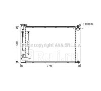 TO2343 - Радиатор охлаждения (AVA) Lexus RX 300 (2003-2009)