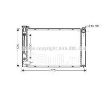 TO2343 - Радиатор охлаждения (AVA) Lexus RX 300 (2003-2009)