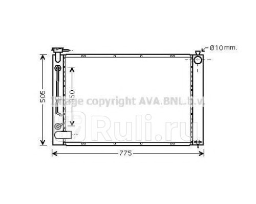 TO2343 - Радиатор охлаждения (AVA) Lexus RX 300 (2003-2009)