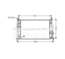 MZ2237 - Радиатор охлаждения (AVA) Mazda 3 BL (2009-2013)