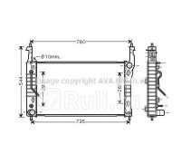OLA2424 - Радиатор охлаждения (AVA) Opel Antara (2006-2017)
