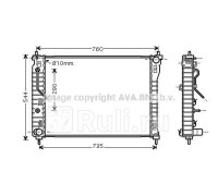 OL2434 - Радиатор охлаждения (AVA) Opel Antara (2006-2017)