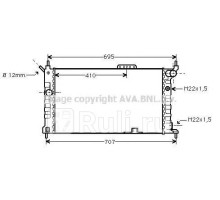 OL2091 - Радиатор охлаждения (AVA) Opel Astra F (1991-1998)