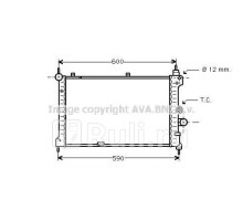 OL2127 - Радиатор охлаждения (AVA) Opel Astra F (1991-1998)