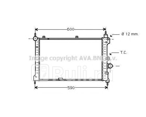 OL2127 - Радиатор охлаждения (AVA) Opel Astra F (1991-1998)