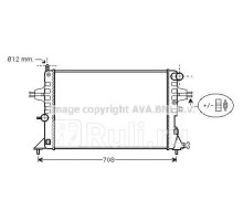 OLA2296 - Радиатор охлаждения (AVA) Opel Astra G (1998-2004)