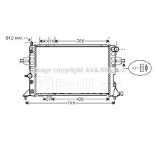 OLA2253 - Радиатор охлаждения (AVA) Opel Astra G (1998-2004)