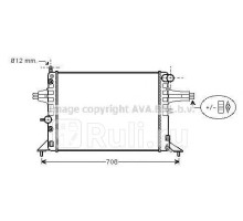 OLA2256 - Радиатор охлаждения (AVA) Opel Astra G (1998-2004)
