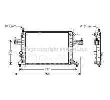 OLA2304 - Радиатор охлаждения (AVA) Opel Combo C (2001-2011)