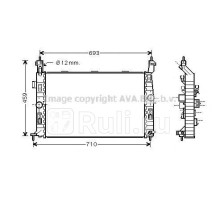 OL2345 - Радиатор охлаждения (AVA) Opel Meriva A (2003-2010)