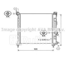 OL2562 - Радиатор охлаждения (AVA) Opel Meriva B (2010-2018)