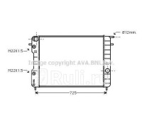 OLA2248 - Радиатор охлаждения (AVA) Opel Omega B (1994-1999)