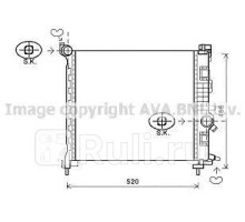 OL2561 - Радиатор охлаждения (AVA) Opel Meriva B (2010-2018)
