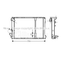 RT2209 - Радиатор охлаждения (AVA) Renault Espace 3 (1996-2002)