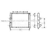 RTA2215 - Радиатор охлаждения (AVA) Renault Kangoo 1 (1997-2003)