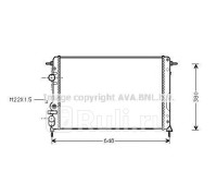 RTA2241 - Радиатор охлаждения (AVA) Renault Megane 1 (1995-1999)